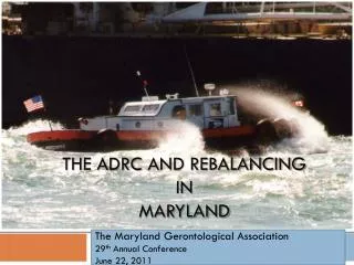 The Adrc AND Rebalancing in Maryland
