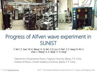 Progress of Alfven wave experiment in SUNIST