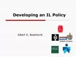 Developing an IL Policy - slide 1