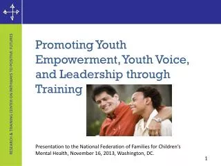 Promoting Youth Empowerment, Youth Voice, and Leadership through Training