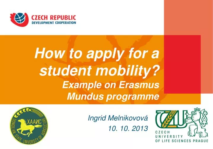 how to apply for a student mobility example on erasmus mundus programme
