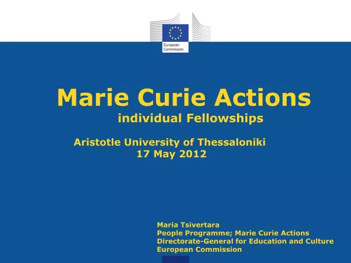 marie curie actions individual fellowships