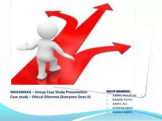 WAKAWAKA – Group Case Study Presentation Case study – Ethical Dilemma (Everyone Does it)