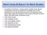 Chiropractic Care in Workers' Compensation: Studies and Effectiveness Review - slide 1