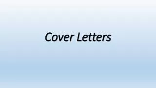 Cover Letters