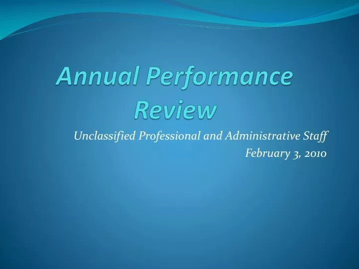 annual performance review