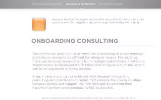 ONBOARDING CONSULTING
