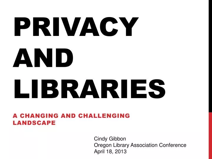 privacy and libraries
