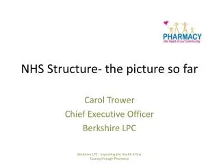 NHS Structure- the picture so far