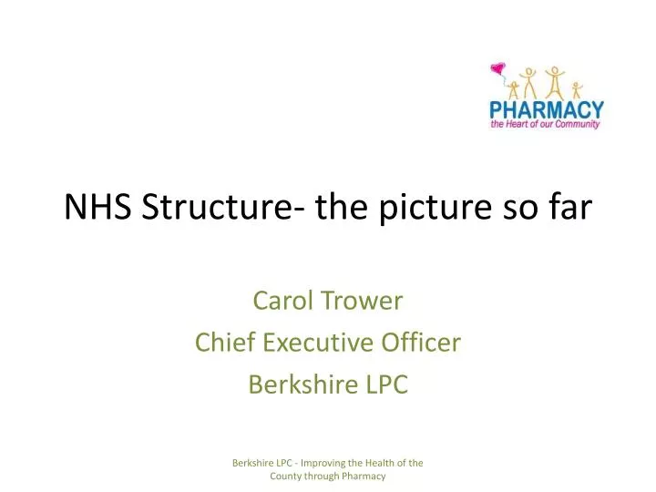 nhs structure the picture so far