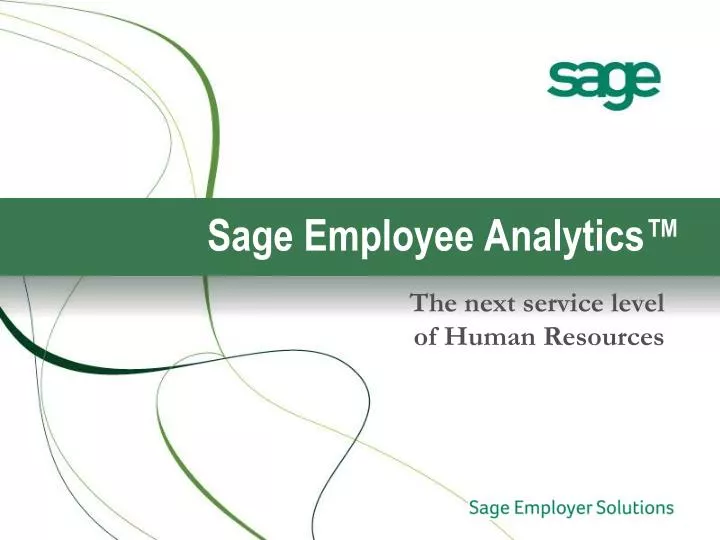 sage employee analytics