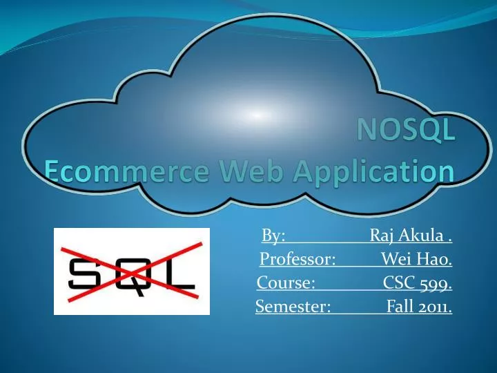 nosql ecommerce web application