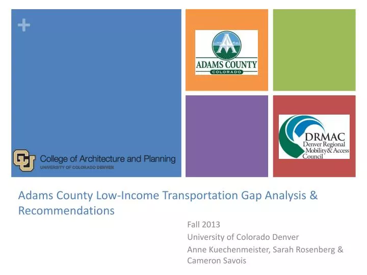 adams county low income transportation gap analysis recommendations