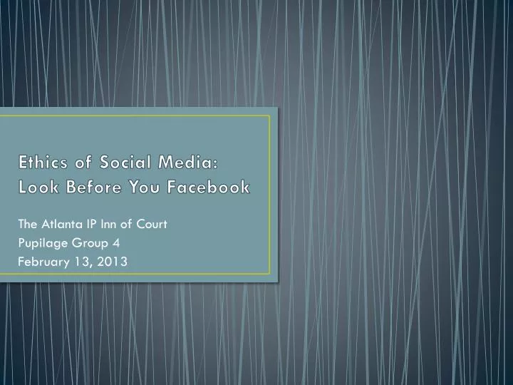 ethics of social media look before you facebook