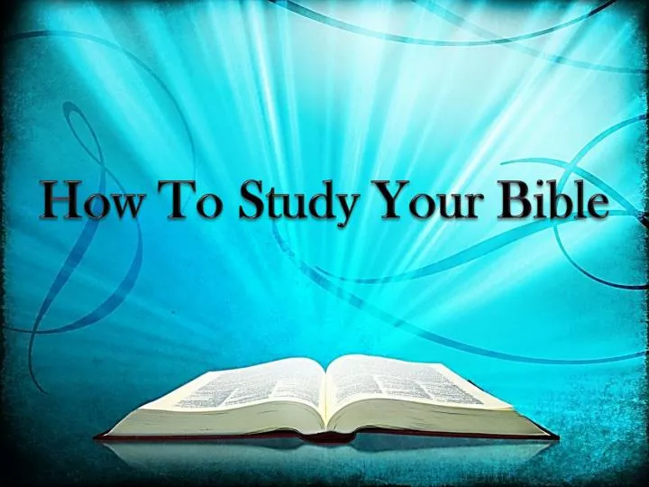 how to study your bible