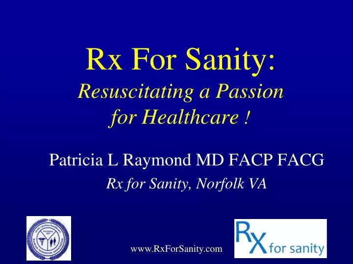 rx for sanity resuscitating a passion for healthcare