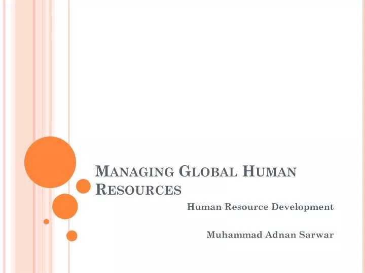 managing global human resources
