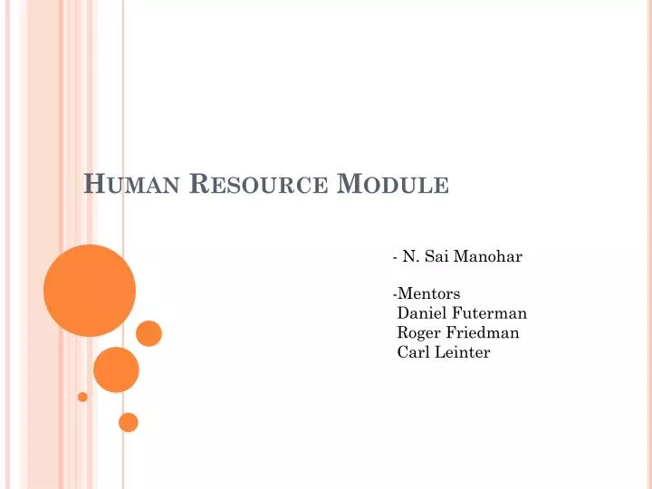 human resource module