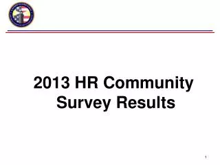 2013 HR Community Survey Results