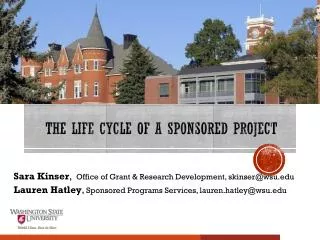 The Life Cycle of a Sponsored Project