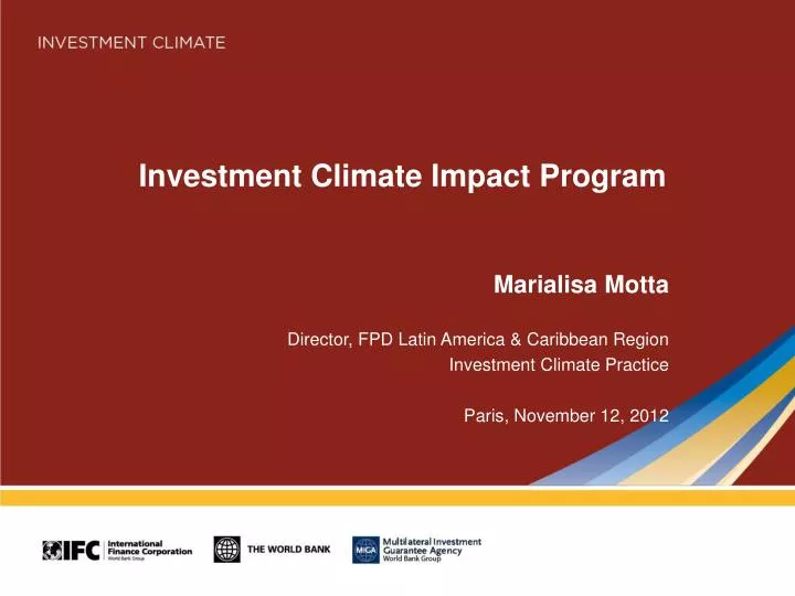 investment climate impact program