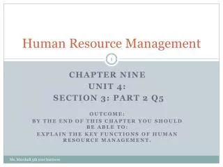 Human Resource Management