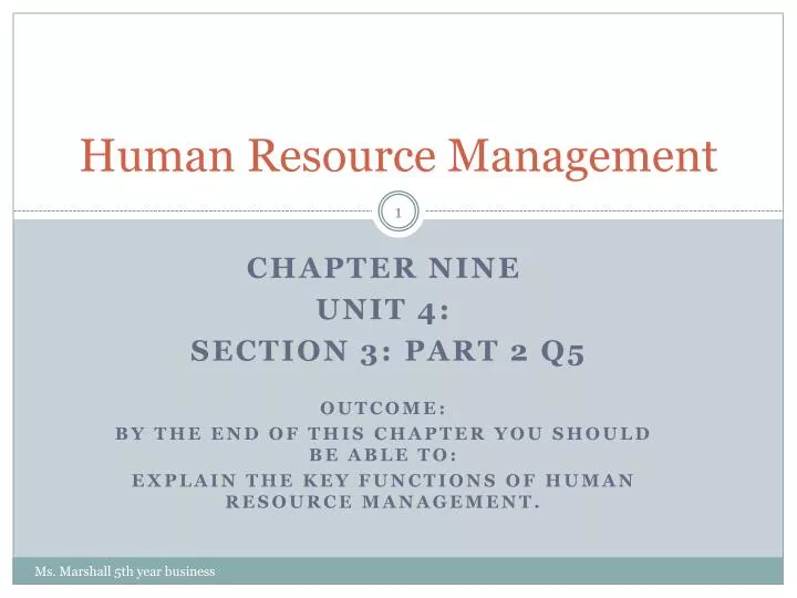 human resource management