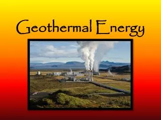 Geothermal Energy