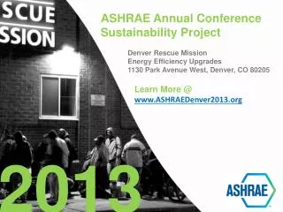 ASHRAE Annual Conference Sustainability Project