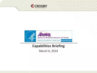 Capabilities Briefing March 6, 2014