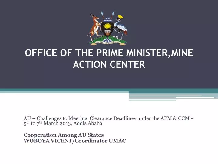 office of the prime minister mine action center
