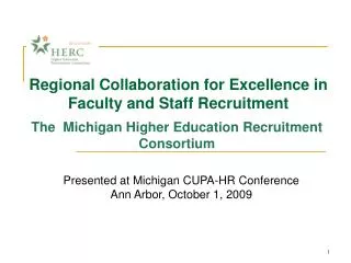 Regional Collaboration for Excellence in Faculty and Staff Recruitment