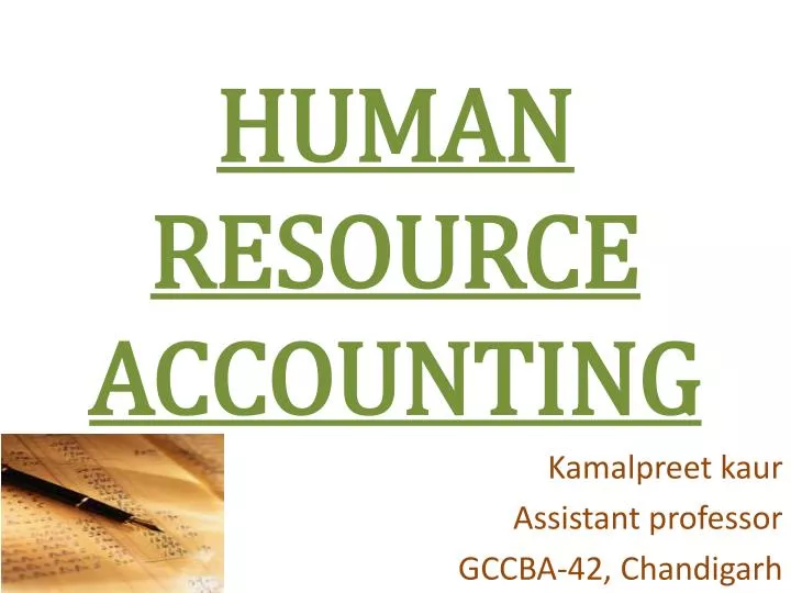 human resource accounting