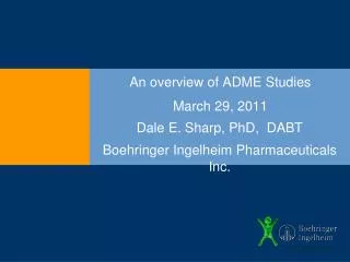 An overview of ADME Studies