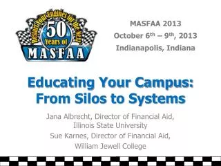 Educating Your Campus: From Silos to Systems