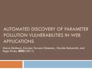 Automated Discovery of Parameter Pollution Vulnerabilities in Web Applications
