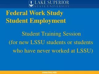 Federal Work Study Student Employment