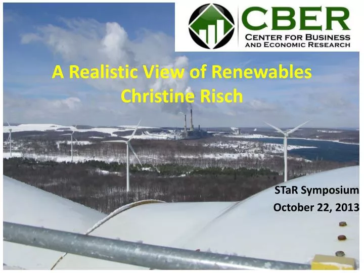 a realistic view of renewables christine risch