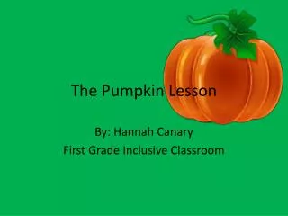 The Pumpkin Lesson
