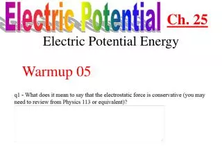 Electric Potential