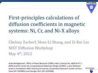 First-principles calculations of diffusion coefficients in magnetic systems: Ni, Cr, and Ni-X alloys