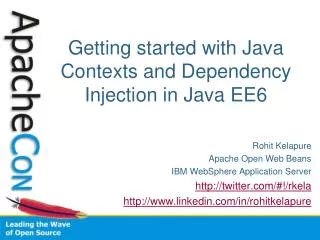 Getting started with Java Contexts and Dependency Injection in Java EE6