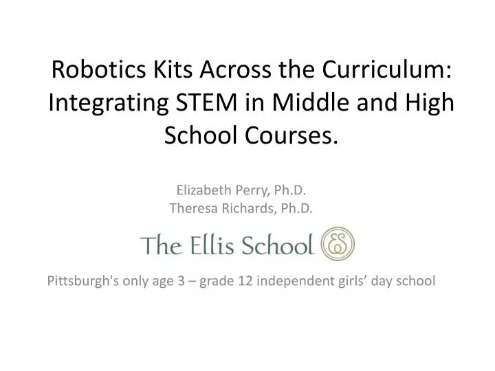 robotics kits across the curriculum integrating stem in middle and high school courses