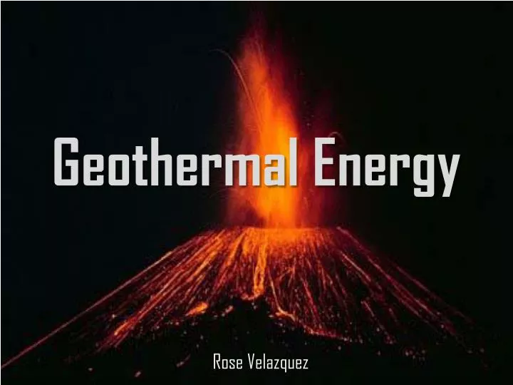 geothermal energy