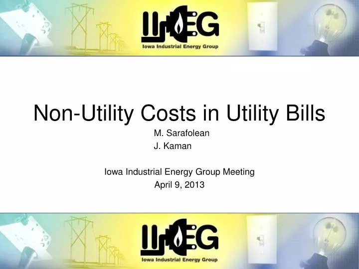 non utility costs in utility bills