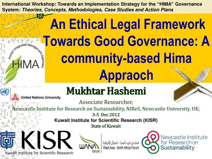 an ethical legal framework towards good governance a community based hima appraoch