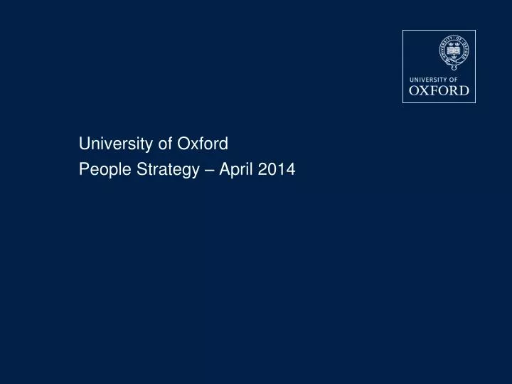 university of oxford people strategy april 2014