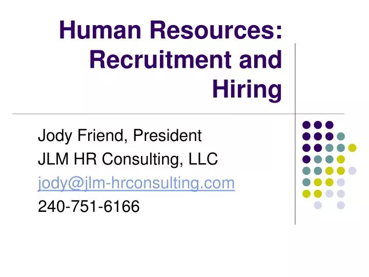 human resources recruitment and hiring