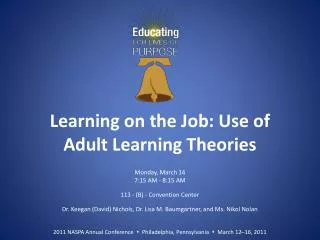 Learning on the Job: Use of Adult Learning Theories
