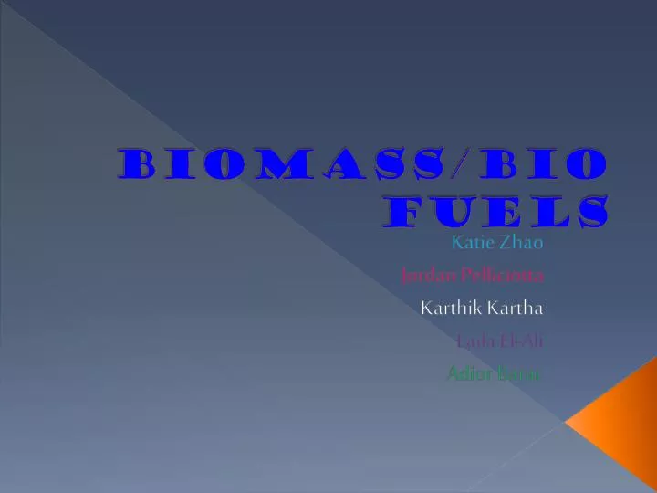 biomass bio fuels